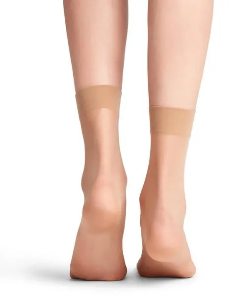 Women Seidenglatt 15 DEN Women Anklets Powder FALKE Fullyfashioned Stockings