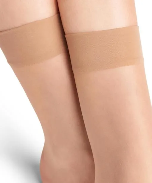 Women Seidenglatt 15 DEN Women Anklets Powder FALKE Fullyfashioned Stockings