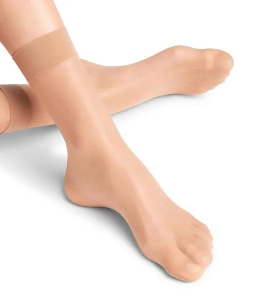 Women Seidenglatt 15 DEN Women Anklets Powder FALKE Fullyfashioned Stockings