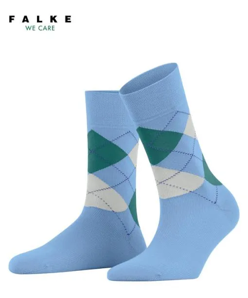 Women Sensitive Argyle Women Socks Cornflower Blue FALKE Socks