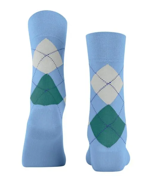 Women Sensitive Argyle Women Socks Cornflower Blue FALKE Socks