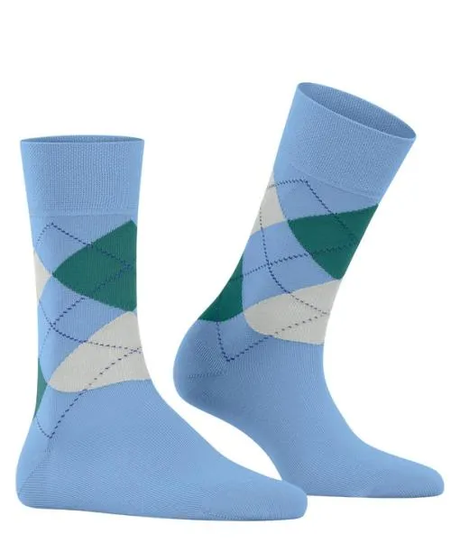 Women Sensitive Argyle Women Socks Cornflower Blue FALKE Socks