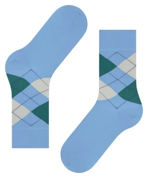 Women Sensitive Argyle Women Socks Cornflower Blue FALKE Socks