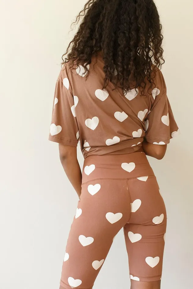 Women Sets Free People Cuore Jersey Leisure Set Hearts