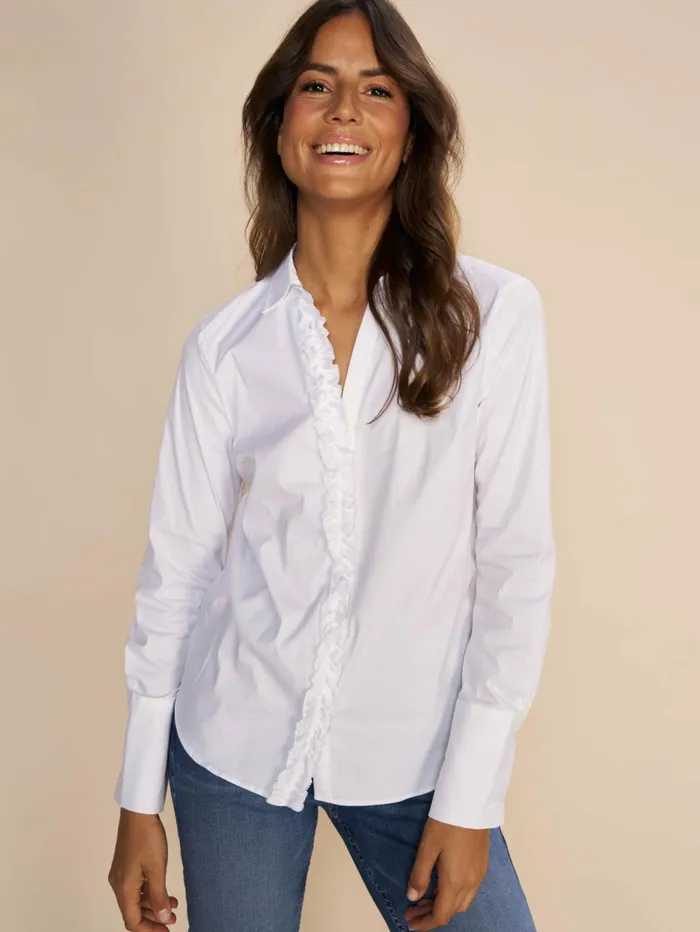 Women Shirts MOS MOSH MMSybel Satin Shirt White