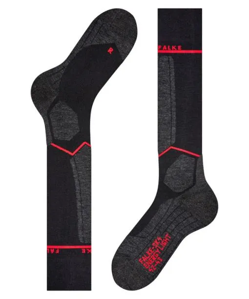 Women SK4 Advanced Compression Light Women Skiing Kneehigh Socks Black FALKE Ski Socks