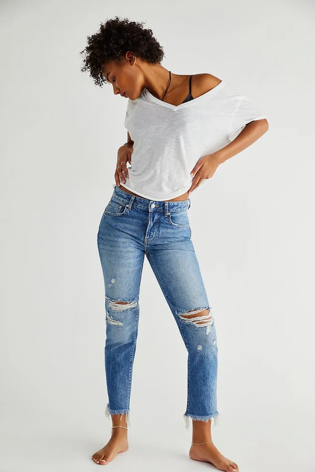 Women Skinny Jeans Free People Good Time Relaxed Skinny Jeans Dark Indigo