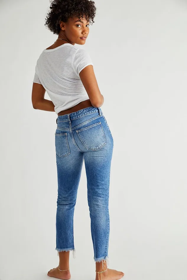 Women Skinny Jeans Free People Good Time Relaxed Skinny Jeans Dark Indigo