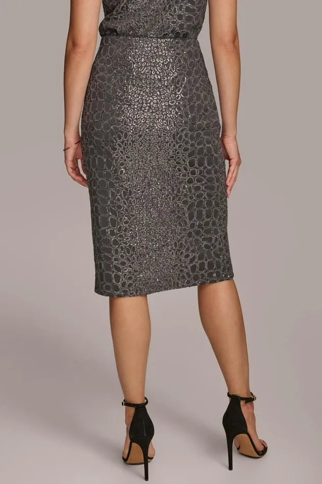 Women Skirts Donna Karan SEQUIN EMBELIISHED SKIRT Iron
