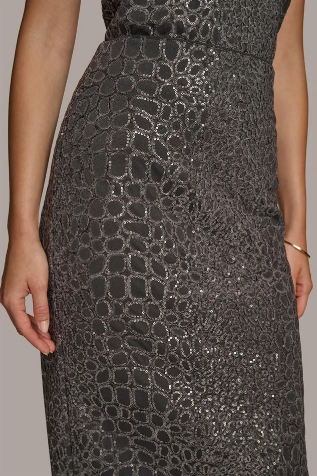 Women Skirts Donna Karan SEQUIN EMBELIISHED SKIRT Iron