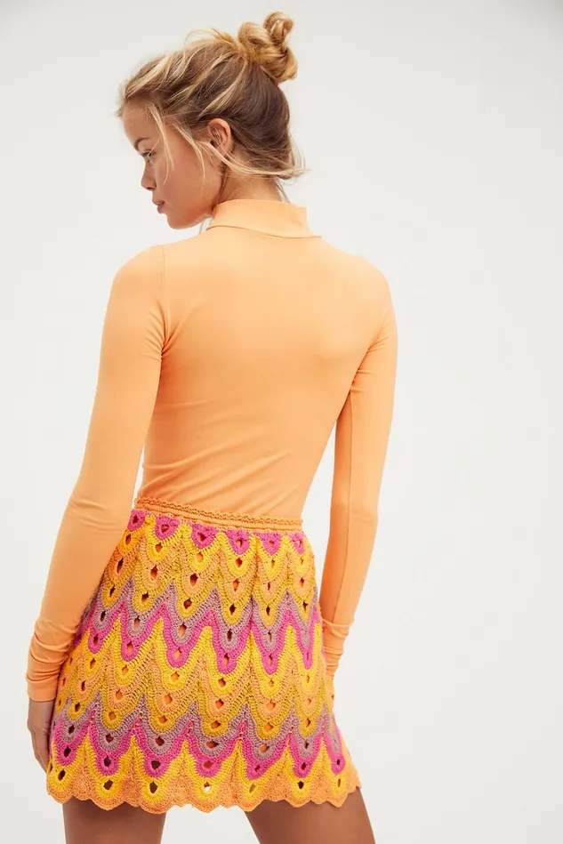Women Skirts Free People Heat Of The Moment Crochet Skirt Almost Famous