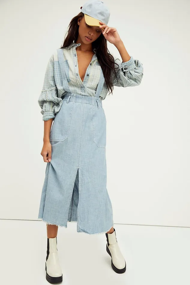 Women Skirts Free People Sweet Pea Maxi Skirt Sea Washed