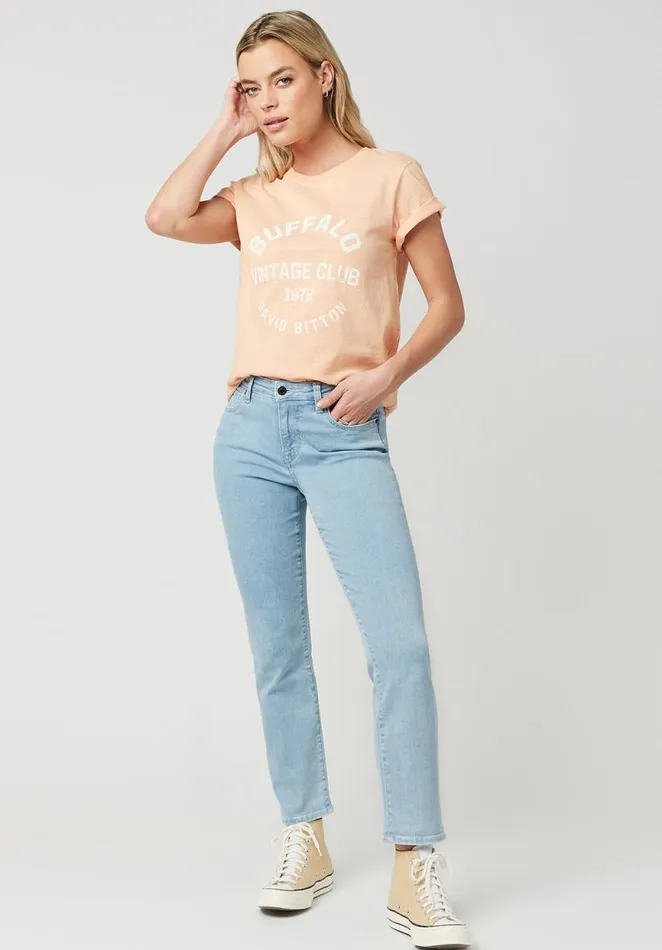 Women Slim Carrie Mid Rise Acid Jeans Indigo Buffalo David Bitton Slim Carrie