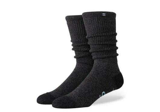 Women Slouchy Quarter Crew Socks Black TOMS Sneakers