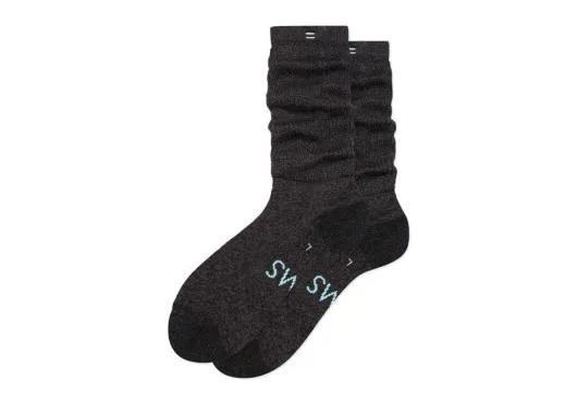 Women Slouchy Quarter Crew Socks Black TOMS Sneakers