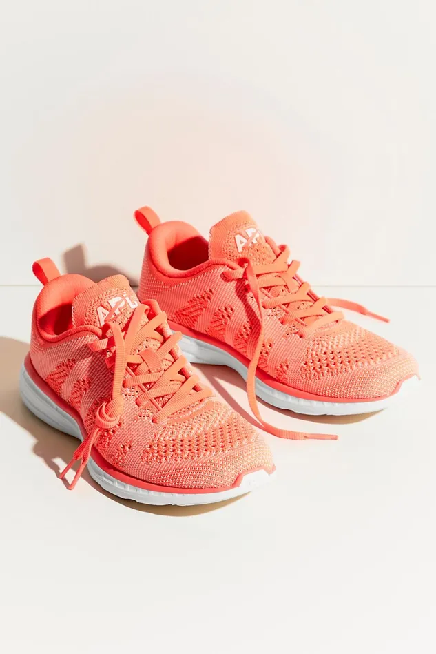 Women Sneakers Free People APL Techloom Pro Trainer Neon Melon White