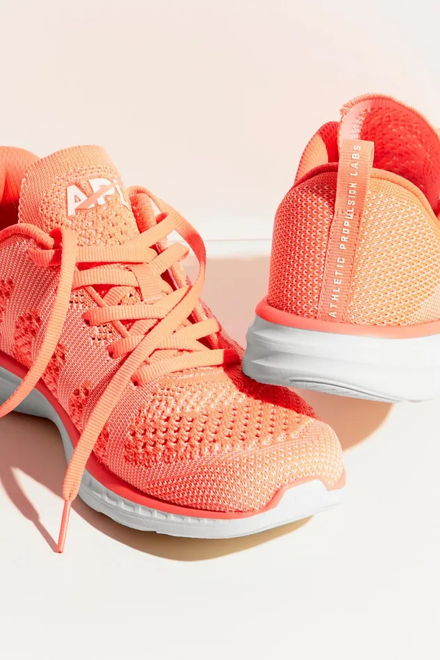 Women Sneakers Free People APL Techloom Pro Trainer Neon Melon White