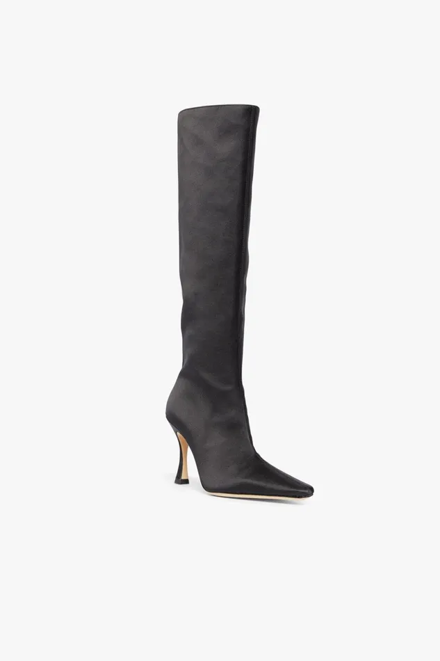 Women STAUD Boots CAMI BOOT BLACK SATIN