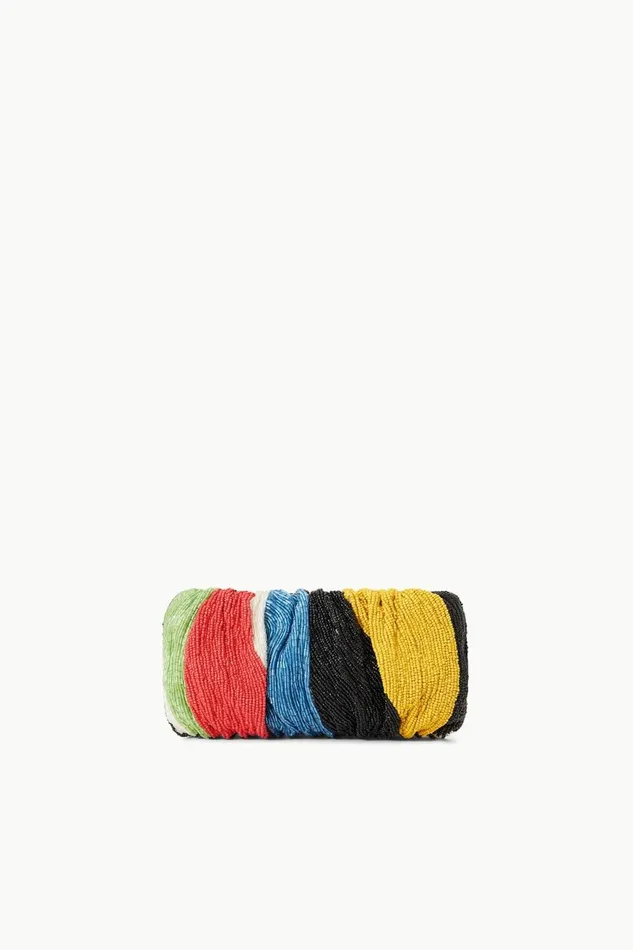 Women STAUD Clutches BEADED BEAN BAG MARBLE WAVE