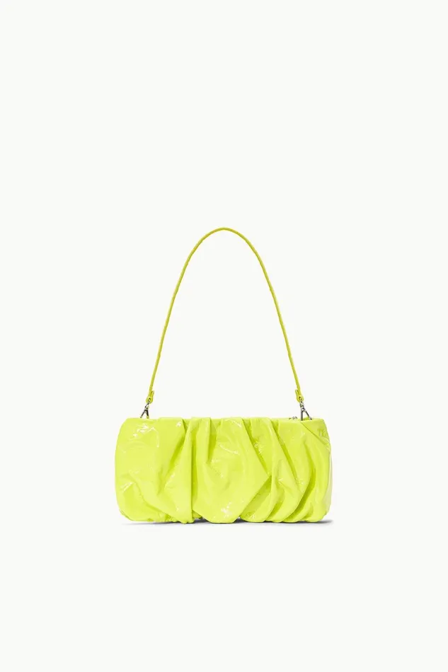 Women STAUD Clutches BEAN BAG CITRON PATENT