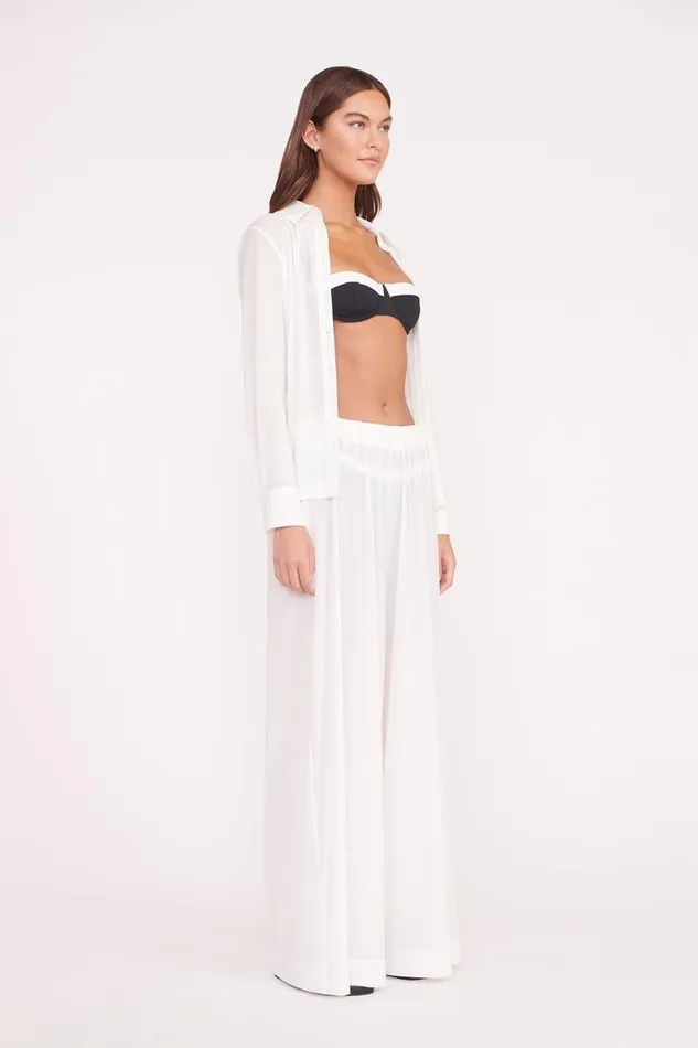 Women STAUD Cover Ups MIRIAM COVERUP TOP WHITE Women STAUD Cover Ups MIRIAM COVERUP TOP WHITE