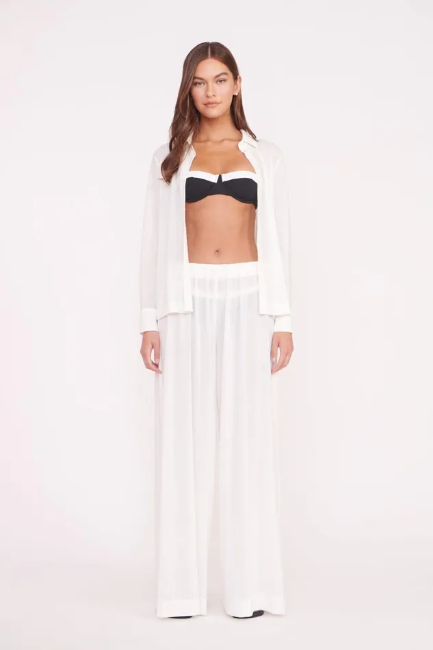 Women STAUD Cover Ups MIRIAM COVERUP TOP WHITE Women STAUD Cover Ups MIRIAM COVERUP TOP WHITE