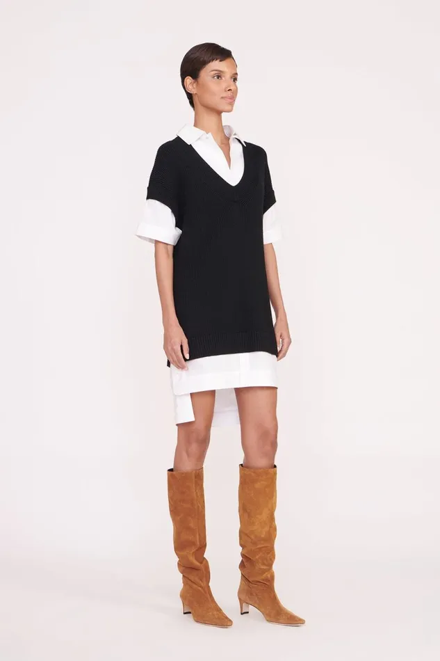 Women STAUD Dresses BRIDGET DRESS BLACK WHITE Women STAUD Dresses BRIDGET DRESS BLACK WHITE