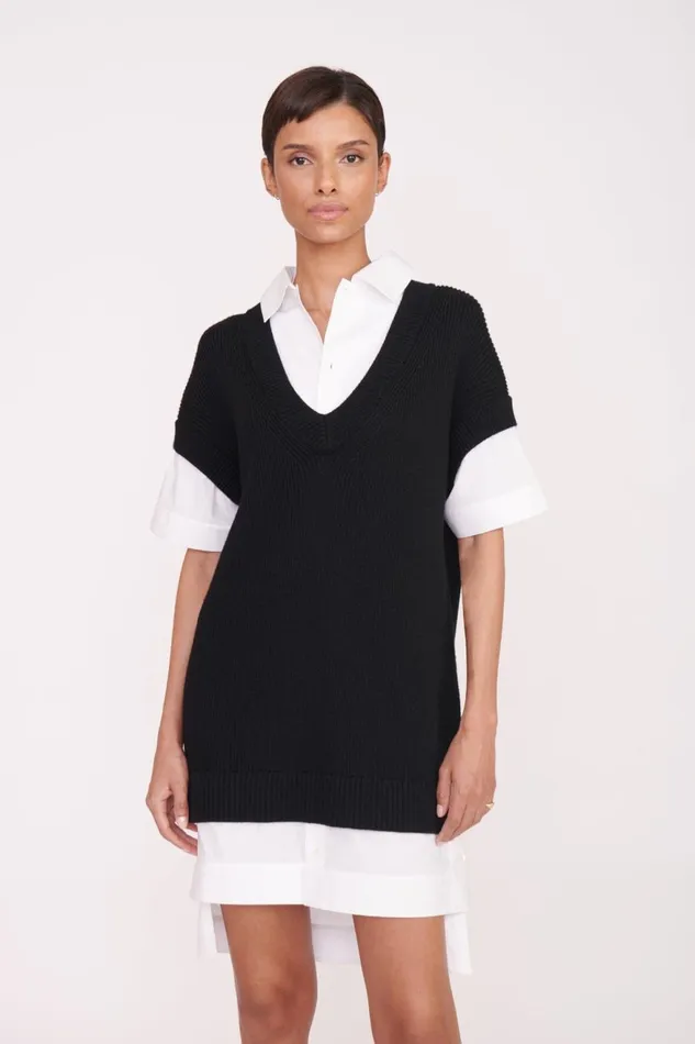 Women STAUD Dresses BRIDGET DRESS BLACK WHITE Women STAUD Dresses BRIDGET DRESS BLACK WHITE