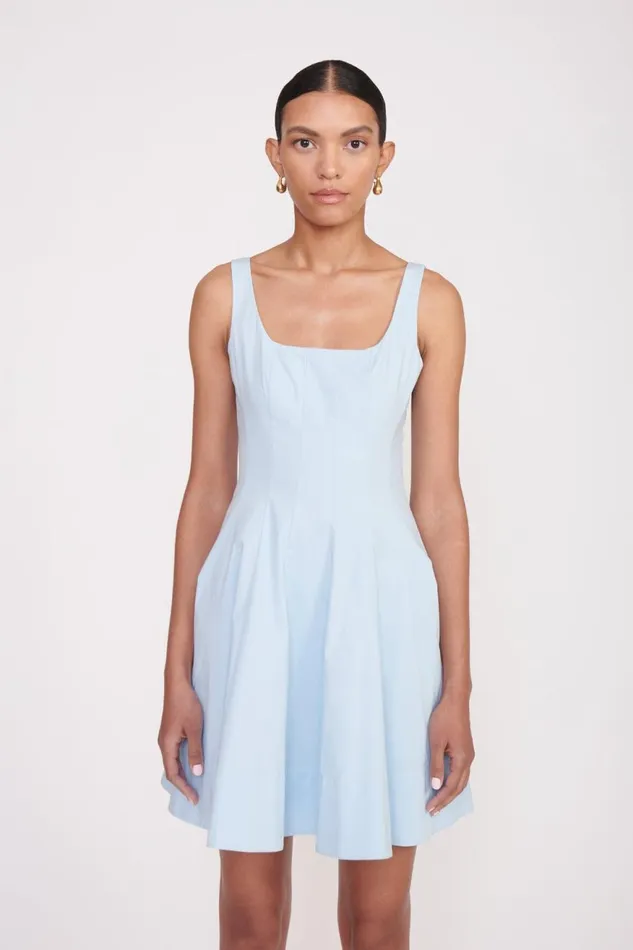 Women STAUD Dresses MINI WELLS DRESS FRENCH BLUE