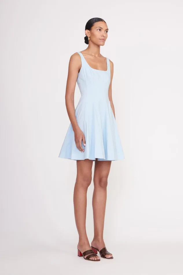 Women STAUD Dresses MINI WELLS DRESS FRENCH BLUE