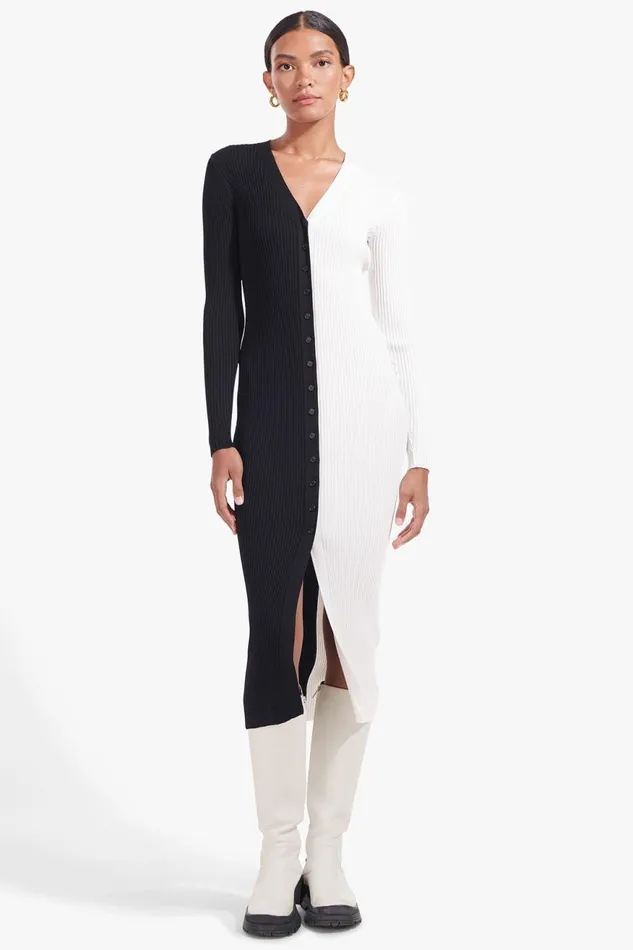 Women STAUD Knits SHOKO SWEATER BLACK WHITE
