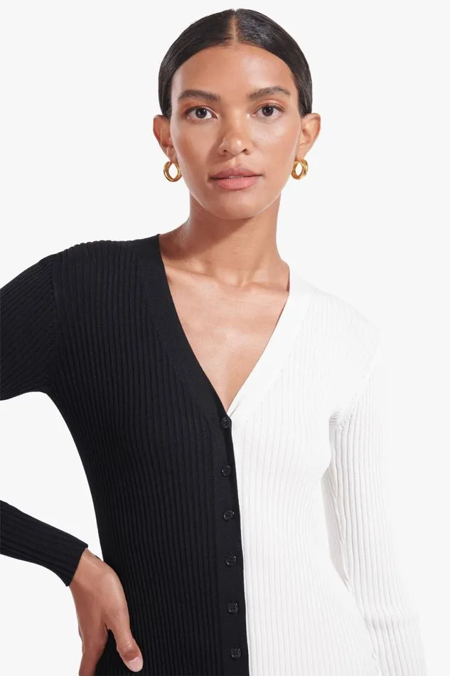 Women STAUD Knits SHOKO SWEATER BLACK WHITE