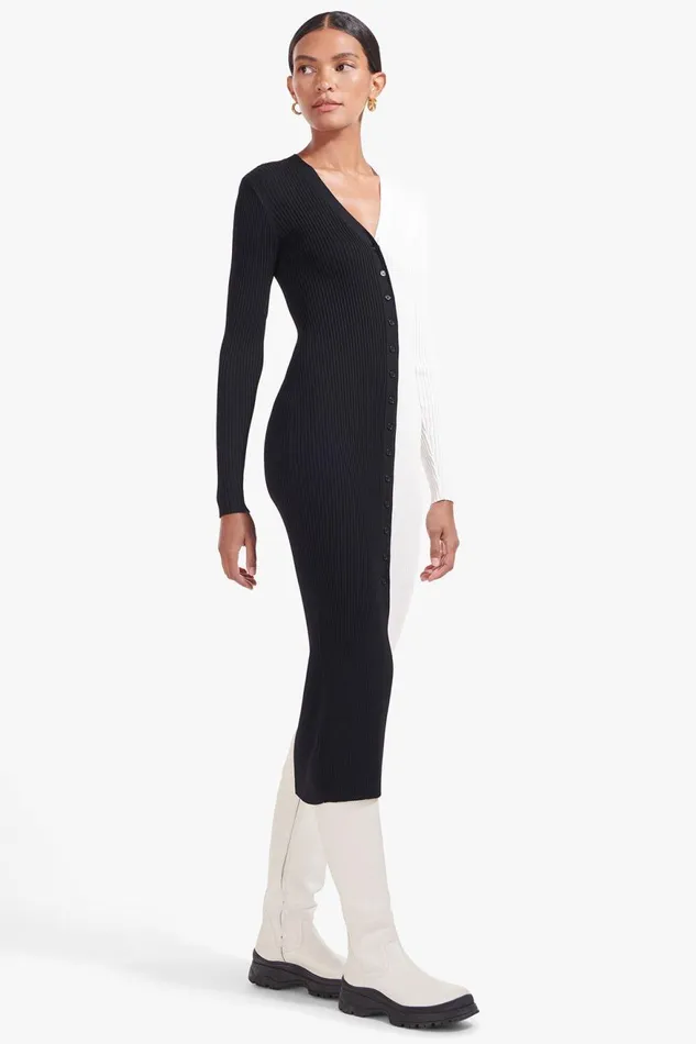 Women STAUD Knits SHOKO SWEATER BLACK WHITE
