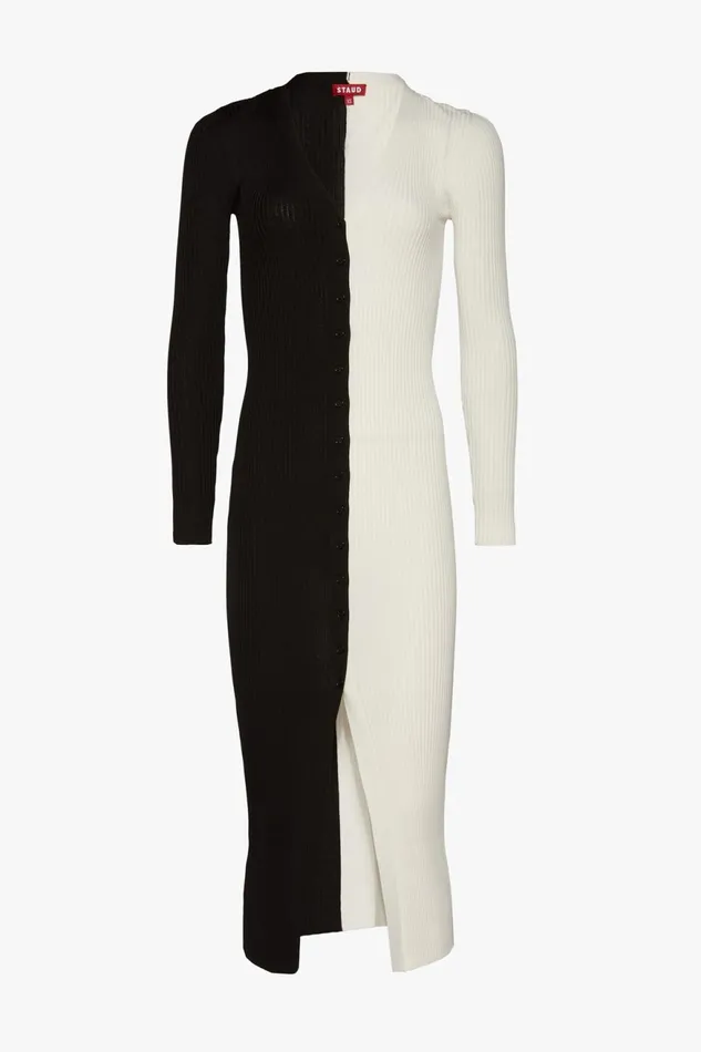 Women STAUD Knits SHOKO SWEATER BLACK WHITE