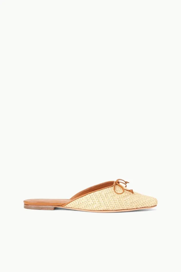 Women STAUD Mules and Flats GINA MULE NATURAL RAFFIA