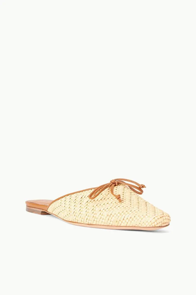 Women STAUD Mules and Flats GINA MULE NATURAL RAFFIA