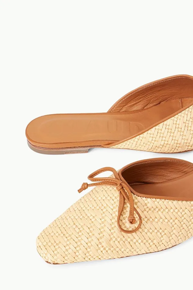 Women STAUD Mules and Flats GINA MULE NATURAL RAFFIA