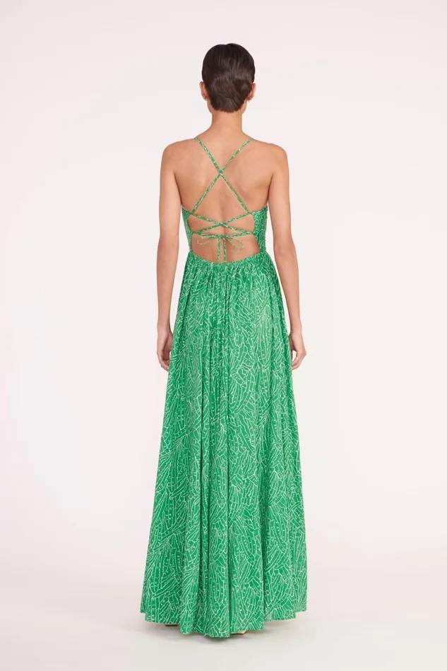 Women STAUD Occasion Dresses COURTNEY DRESS GREEN PALM Women STAUD Occasion Dresses COURTNEY DRESS GREEN PALM