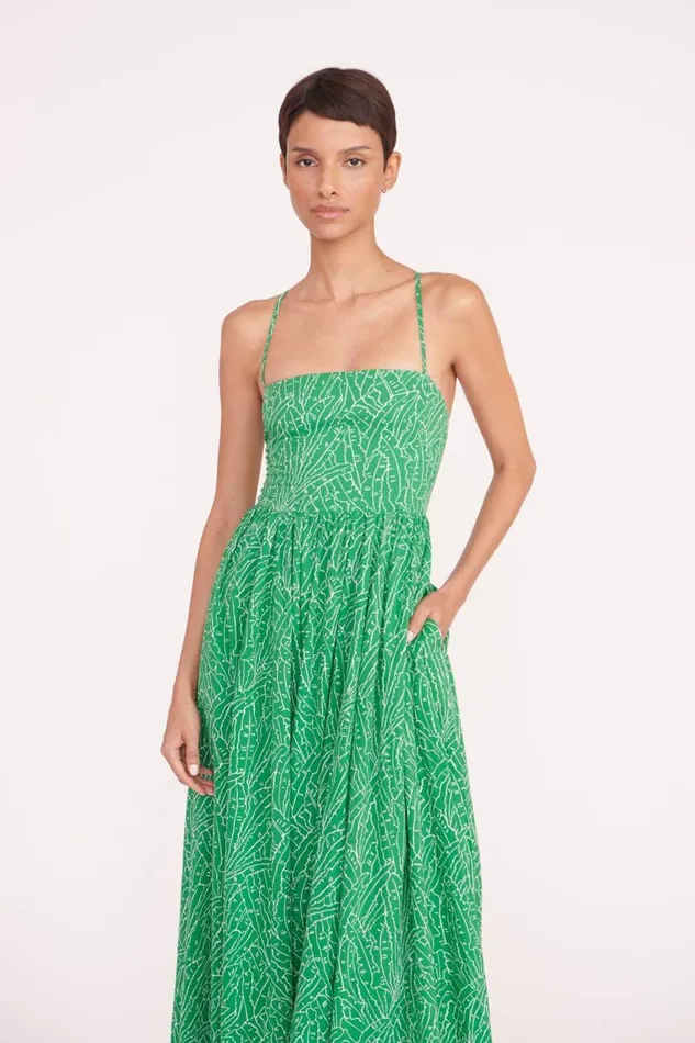 Women STAUD Occasion Dresses COURTNEY DRESS GREEN PALM Women STAUD Occasion Dresses COURTNEY DRESS GREEN PALM