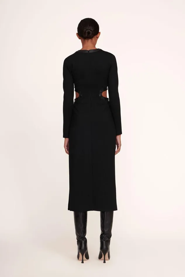Women STAUD Occasion Dresses LONG SLEEVE DOLCE DRESS BLACK