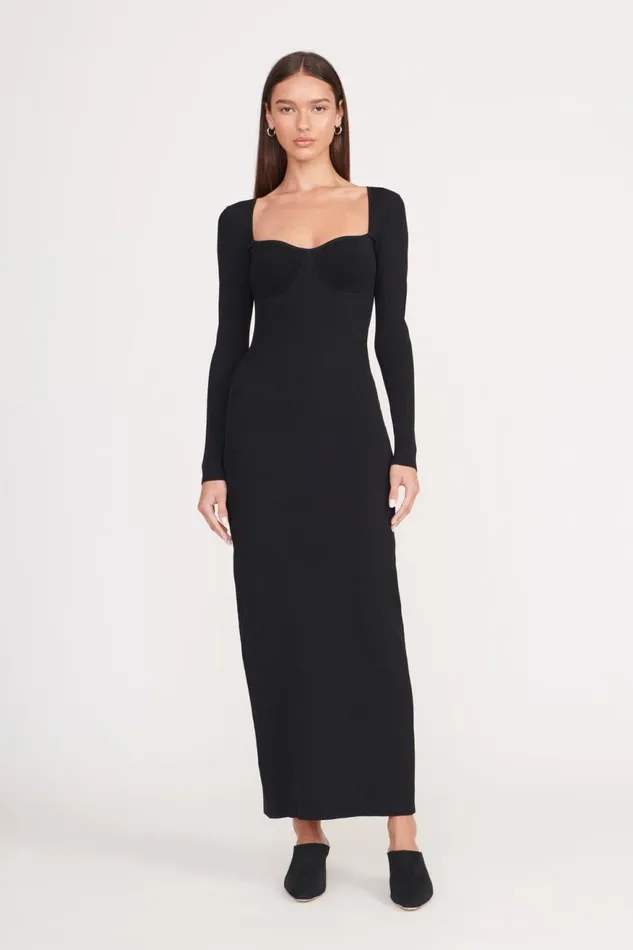 Women STAUD Occasion Dresses SILHOUETTE DRESS BLACK