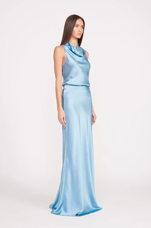 Women STAUD Occasion Dresses VOYAGE SKIRT FRENCH BLUE Women STAUD Occasion Dresses VOYAGE SKIRT FRENCH BLUE