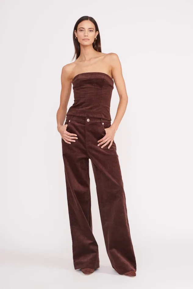 Women STAUD Pants and Shorts GRAYSON PANT MAHOGANY