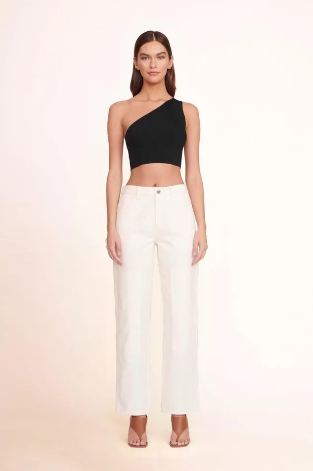 Women STAUD Pants and Shorts PAINTER PANT WHITE