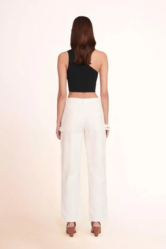 Women STAUD Pants and Shorts PAINTER PANT WHITE