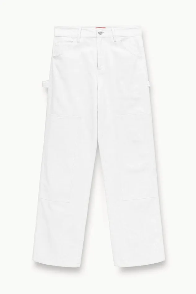 Women STAUD Pants and Shorts PAINTER PANT WHITE