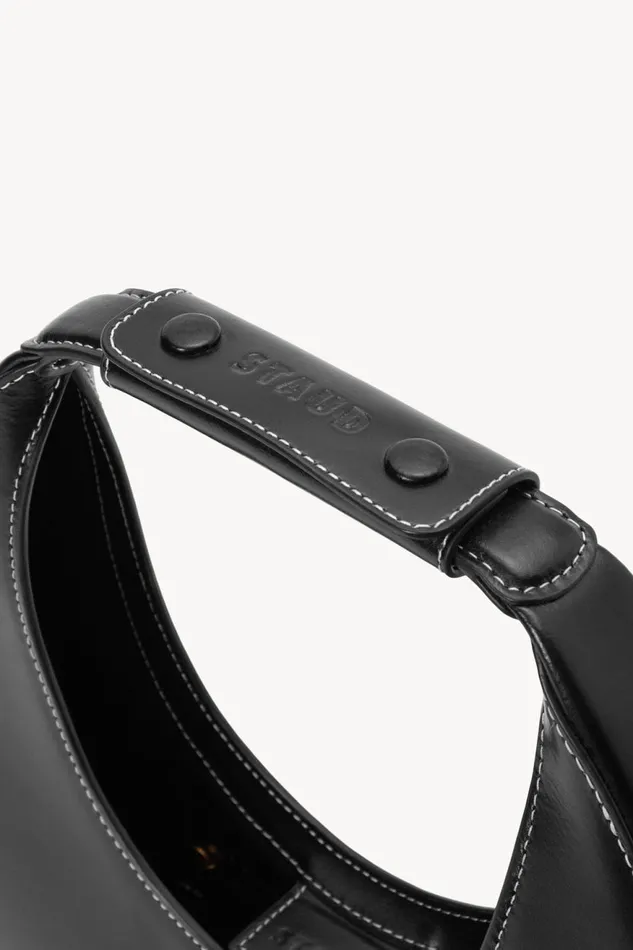 Women STAUD Pet Handbags CUSTOM MOON BAG BLACK