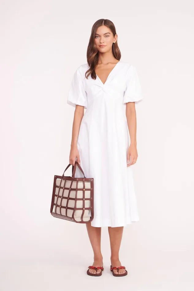 Women STAUD Shoulder EMMA TOTE MAHOGANY NATURAL Women STAUD Shoulder EMMA TOTE MAHOGANY NATURAL