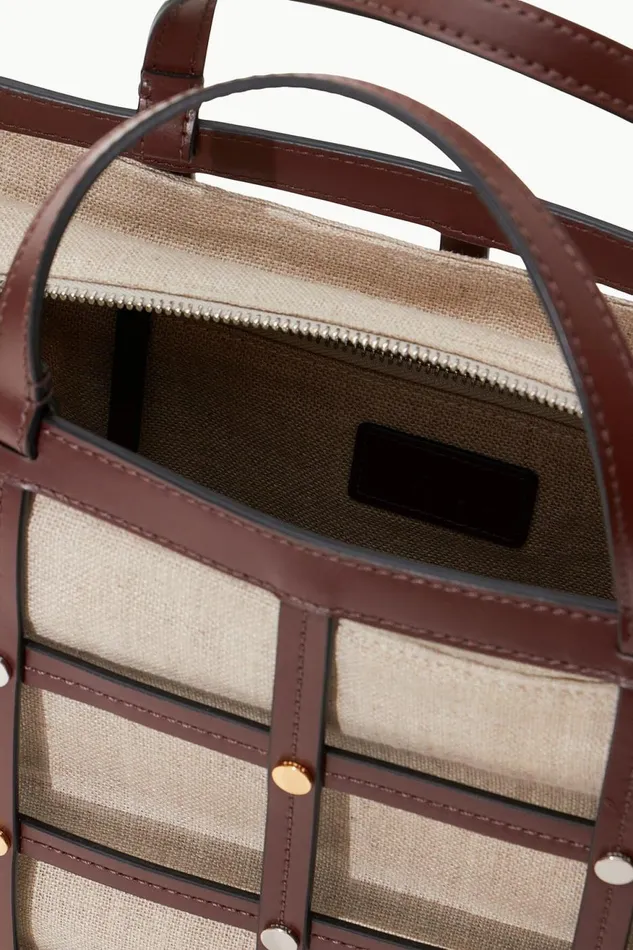Women STAUD Shoulder EMMA TOTE MAHOGANY NATURAL Women STAUD Shoulder EMMA TOTE MAHOGANY NATURAL
