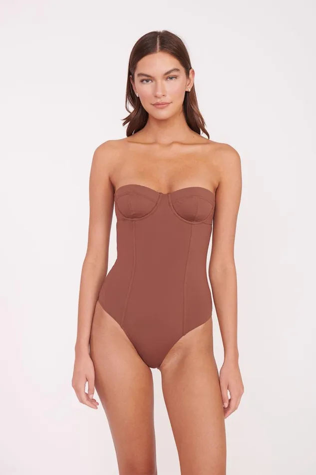 Women STAUD Swim HARPER BEADED ONE PIECE CLOVE